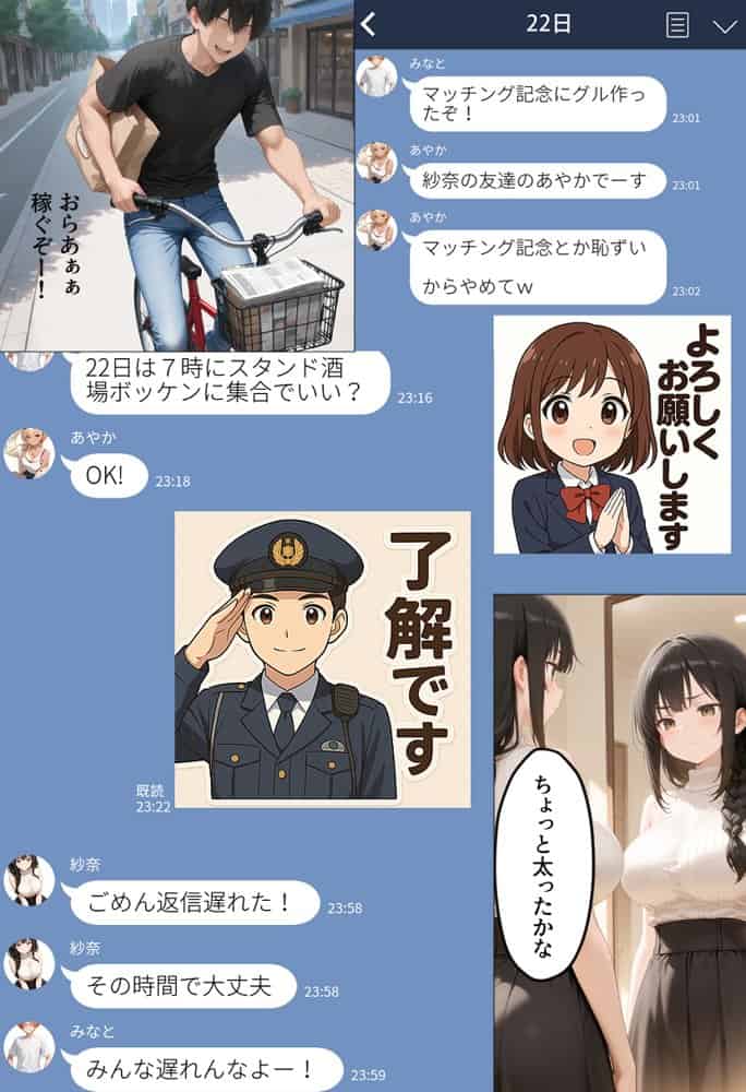 マチアプで出会ったご無沙汰清楚OLと雑魚マンギャルをWお持ち帰り！宅飲み泥●王様ゲームで理性崩壊しちゃった話