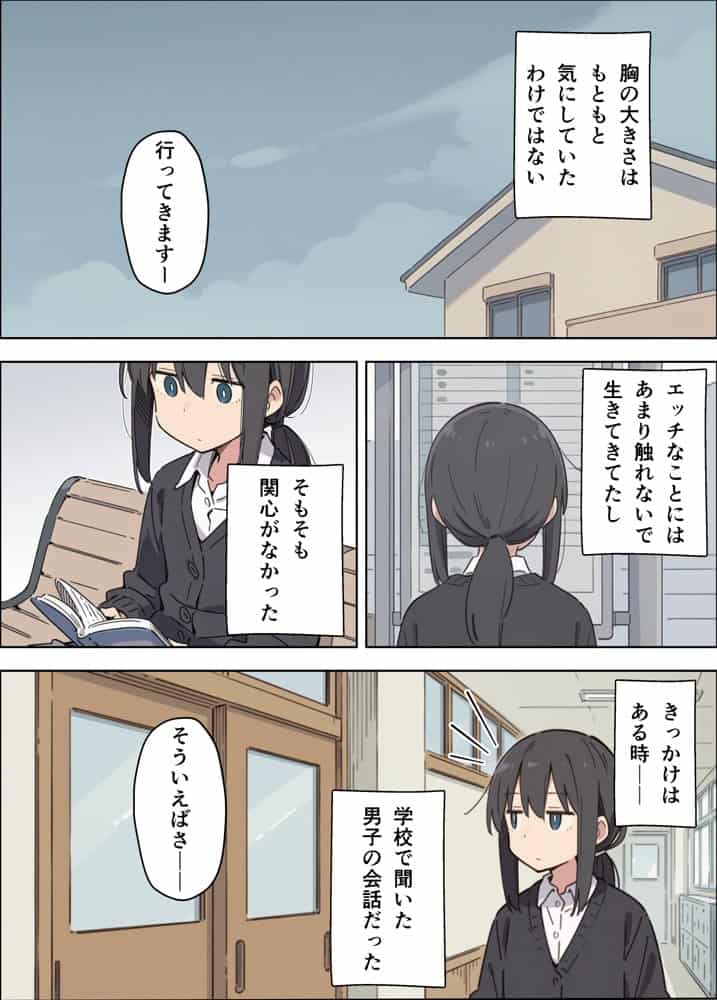 貧乳コンプレックスなジト目姉の育乳を手伝ったが大きくならないので中出しセックスすることになった話