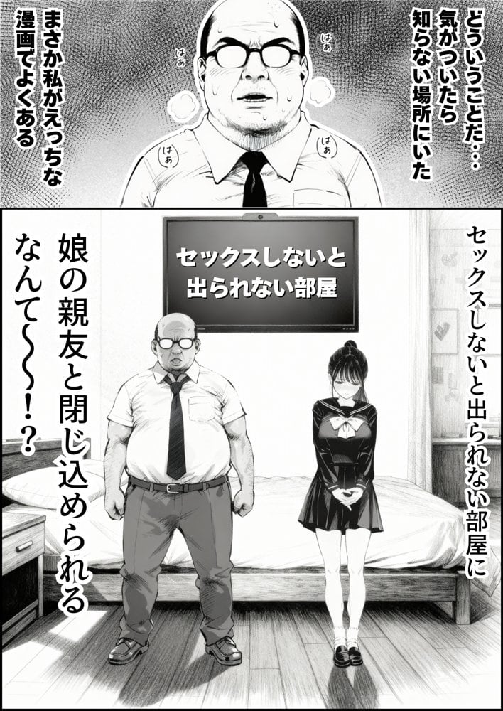 セックスしないと出られない部屋に娘の親友と閉じ込められたんだが・・・