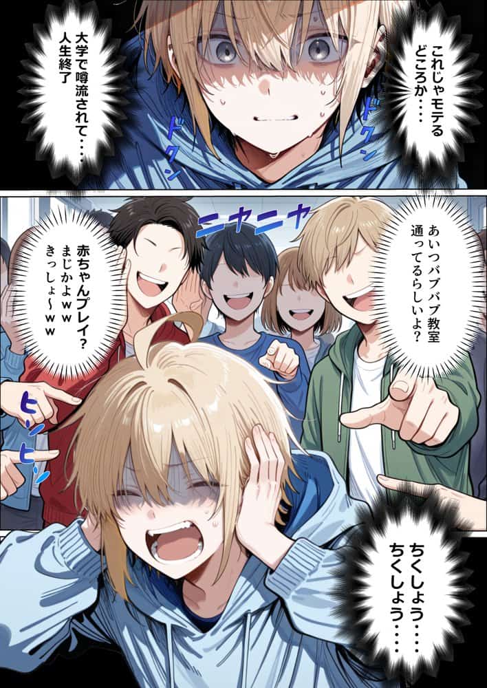 バブバブ教室に迷い込んだらサークルの真面目な後輩からも赤ちゃん扱いされた〜ボクの可愛さに全員ママ堕ちして種付けハーレムごっこ〜