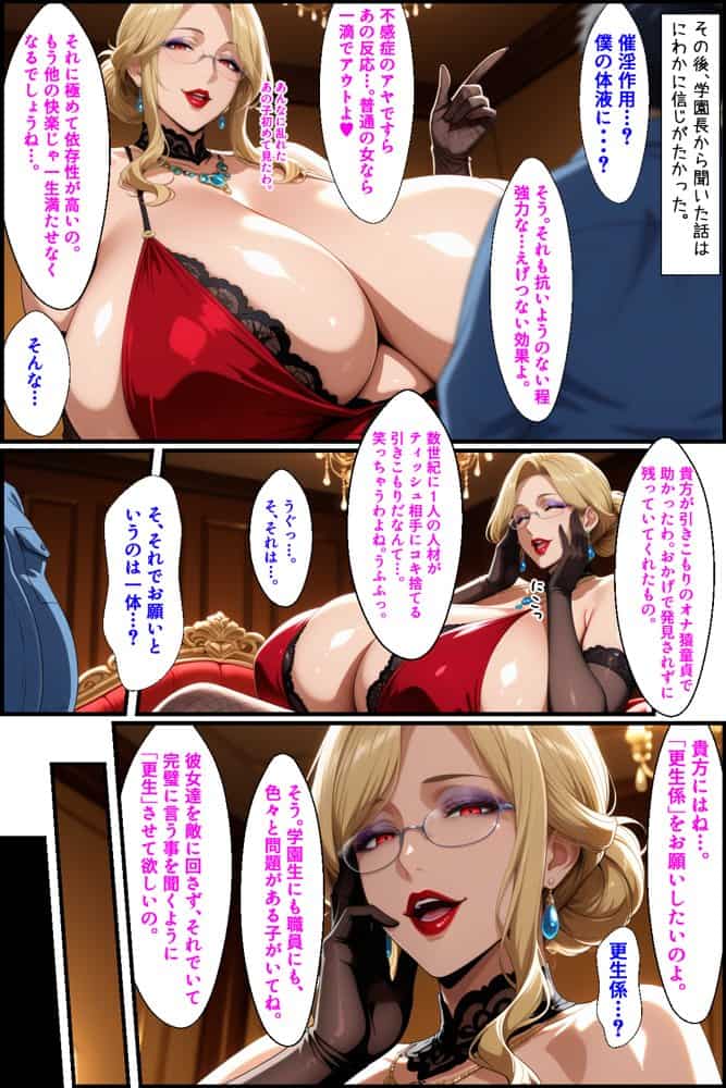 爆乳お嬢様もドスケベ熟女も特異体質で更生させる！学園長も先生もメイドも学園生も完堕ちさせてラブラブする話