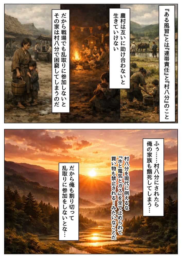 《戦の乱取り（略奪）》 戦国時代の農村に俺が転生したら、エロすぎた史実の話