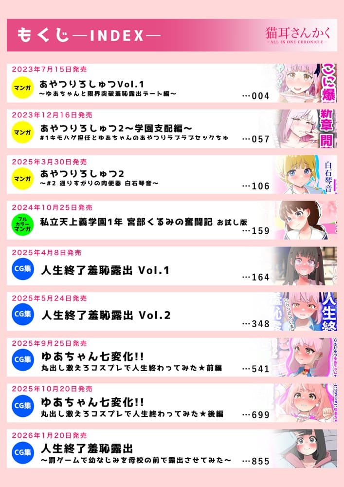 猫耳さんかく ALL IN ONE CHRONICLE〜羞恥・露出・催●総集編〜