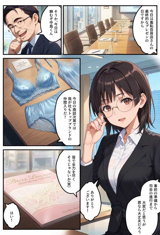 モデル来ないから…お前が下着モデルやれ！ー美人営業ちゃんの羞恥プレゼンー