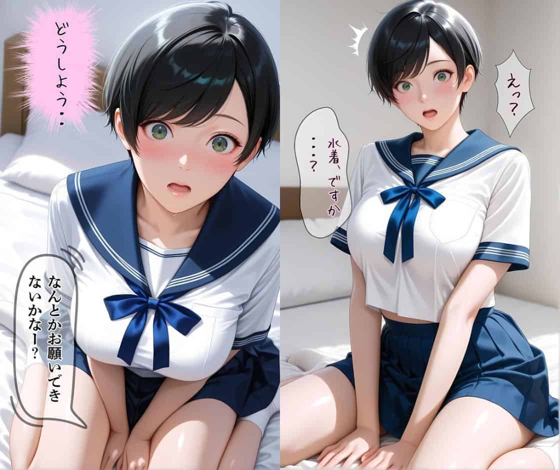 【純朴巨乳美●●パイ●リ編】水着撮影会のはずが、いつのまにかおぢさんち〇ぽに沼る話3 モザイク版