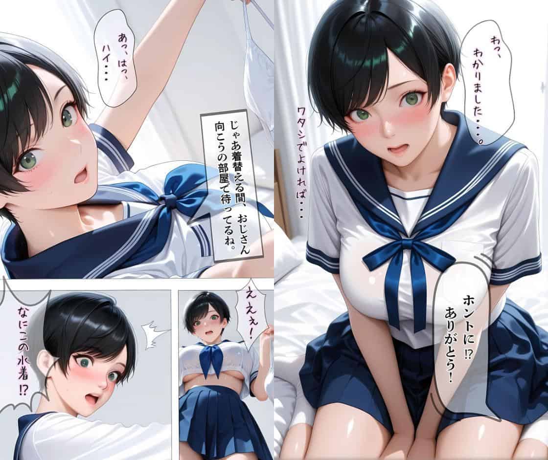 【純朴巨乳美●●パイ●リ編】水着撮影会のはずが、いつのまにかおぢさんち〇ぽに沼る話3 モザイク版