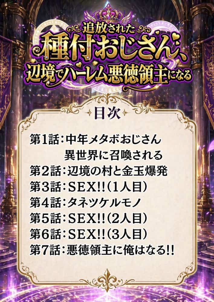 【異世界召喚】追放された種付けおじさん、辺境でハーレム悪徳領主になる