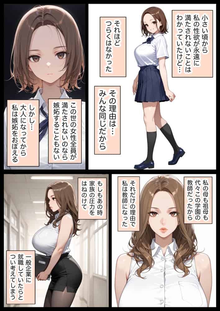 俺しか勃起できない世界  〜Mカップパワハラ女上司＆Lカップ保健教師生オナホ化〜