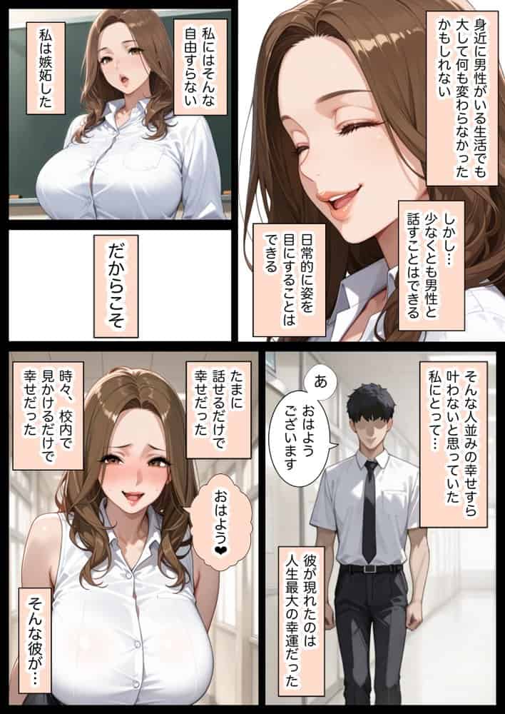 俺しか勃起できない世界  〜Mカップパワハラ女上司＆Lカップ保健教師生オナホ化〜