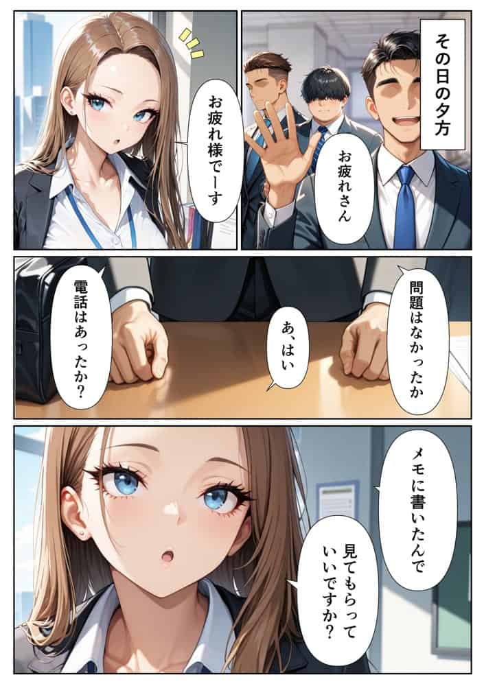 新卒問題ギャル 3人の上司のデカチンでお仕置きセックス 搾精されまくった話