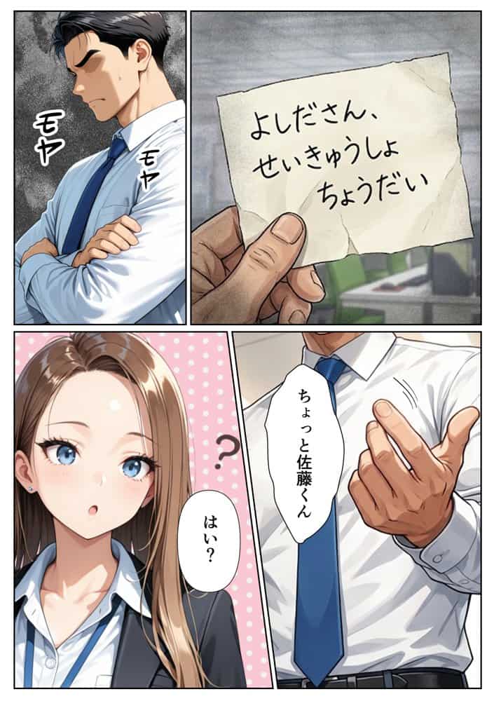 新卒問題ギャル 3人の上司のデカチンでお仕置きセックス 搾精されまくった話