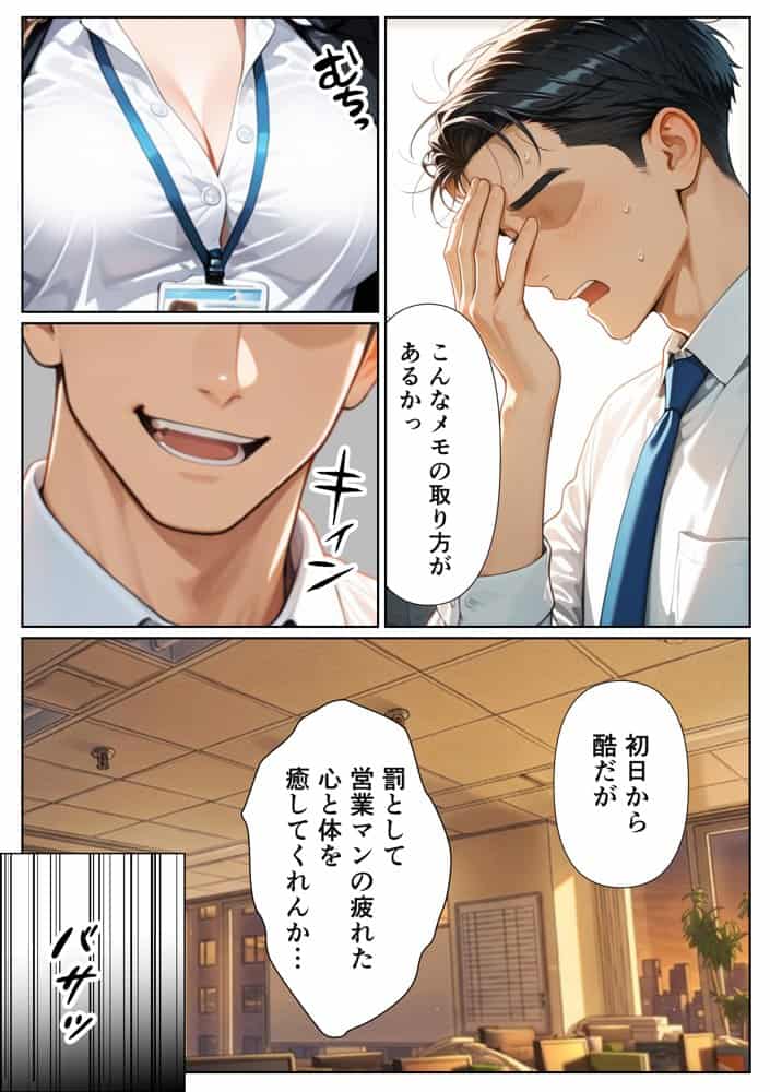 新卒問題ギャル 3人の上司のデカチンでお仕置きセックス 搾精されまくった話