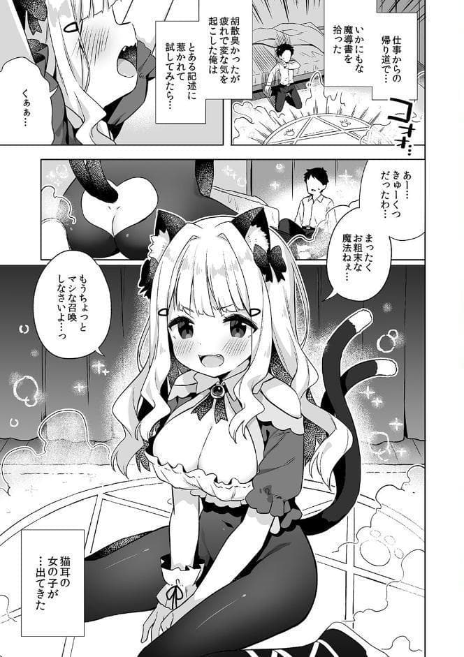 拾った魔導書でちんまい猫耳ちゃんとえっち出来る本