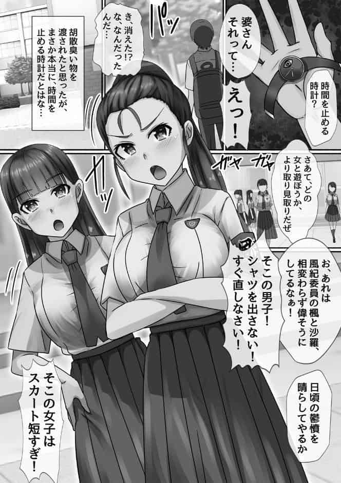 時間停止学園で女体ハーレム