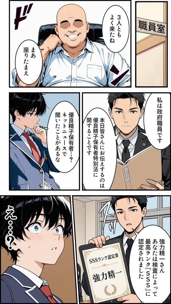 陰キャの俺がSSSランク優良精子保有者に選ばれたのでハーレム王になる話 〜いじめられっ子逆転劇〜