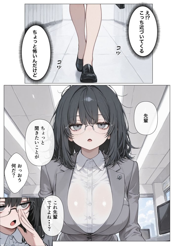 地味ブスな爆乳後輩は実は人気裏垢配信者！？俺専用になり社内でハメ倒した話