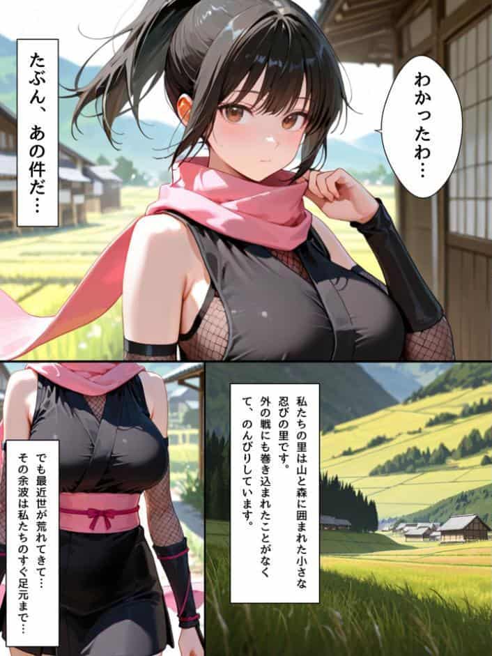 隙だらけな爆乳くの一潜入任務 モザイク版