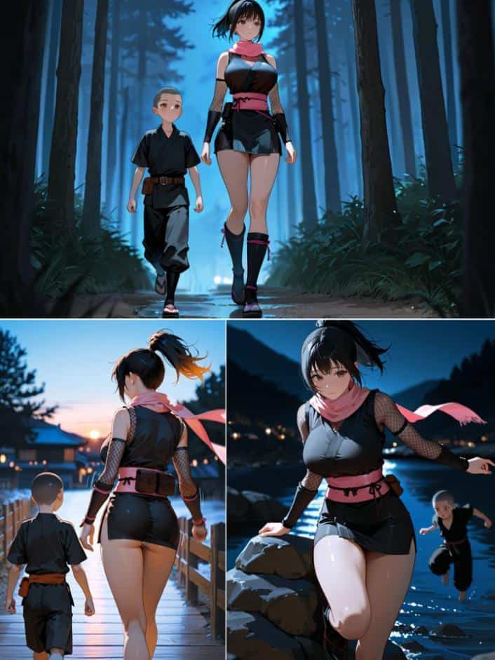 隙だらけな爆乳くの一潜入任務 モザイク版