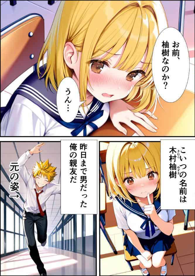 女体化した親友が俺の彼女になるまでの話【モザイク版】