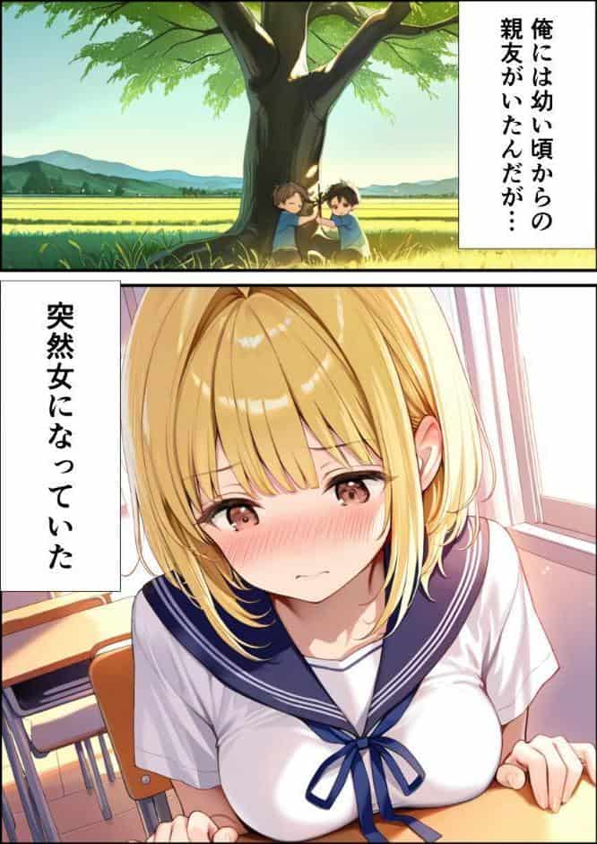 女体化した親友が俺の彼女になるまでの話【モザイク版】
