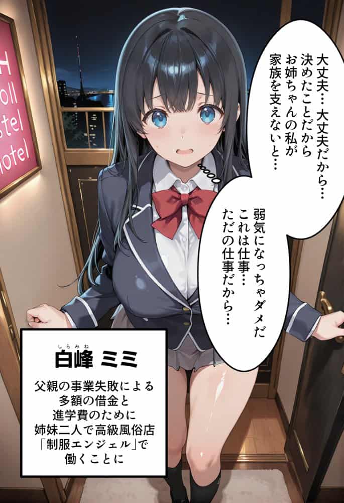 制服エンジェル 〜秘密のバイトで●●姉妹が堕ちる話〜
