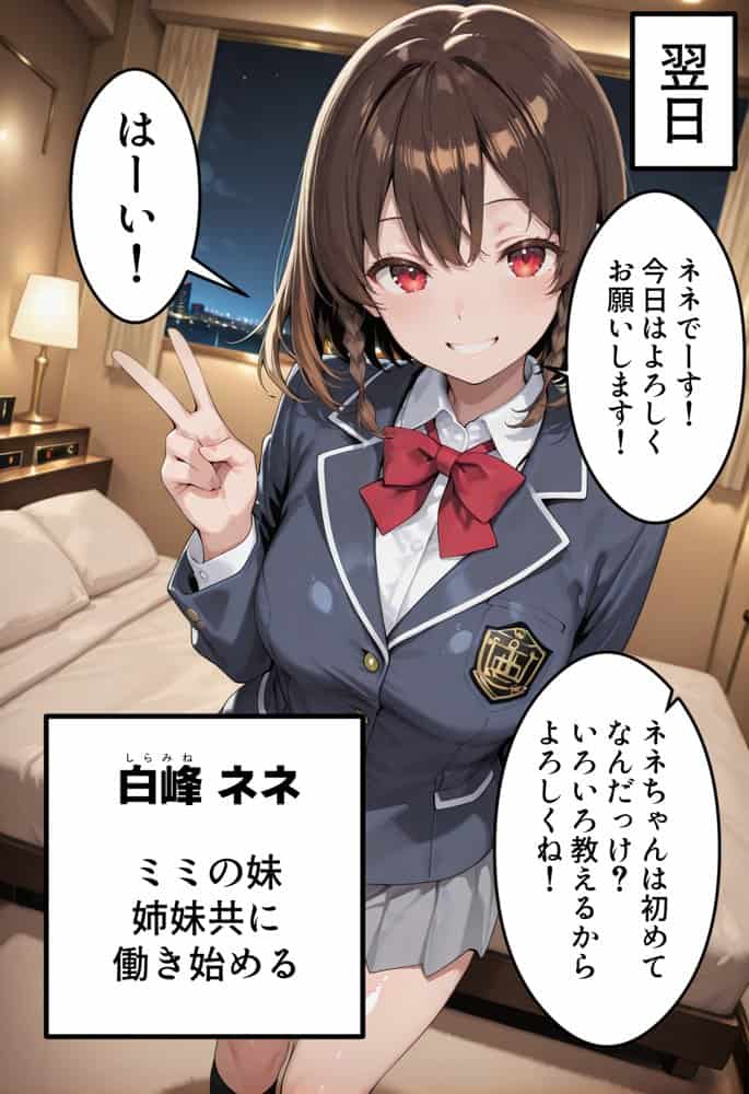 制服エンジェル 〜秘密のバイトで●●姉妹が堕ちる話〜