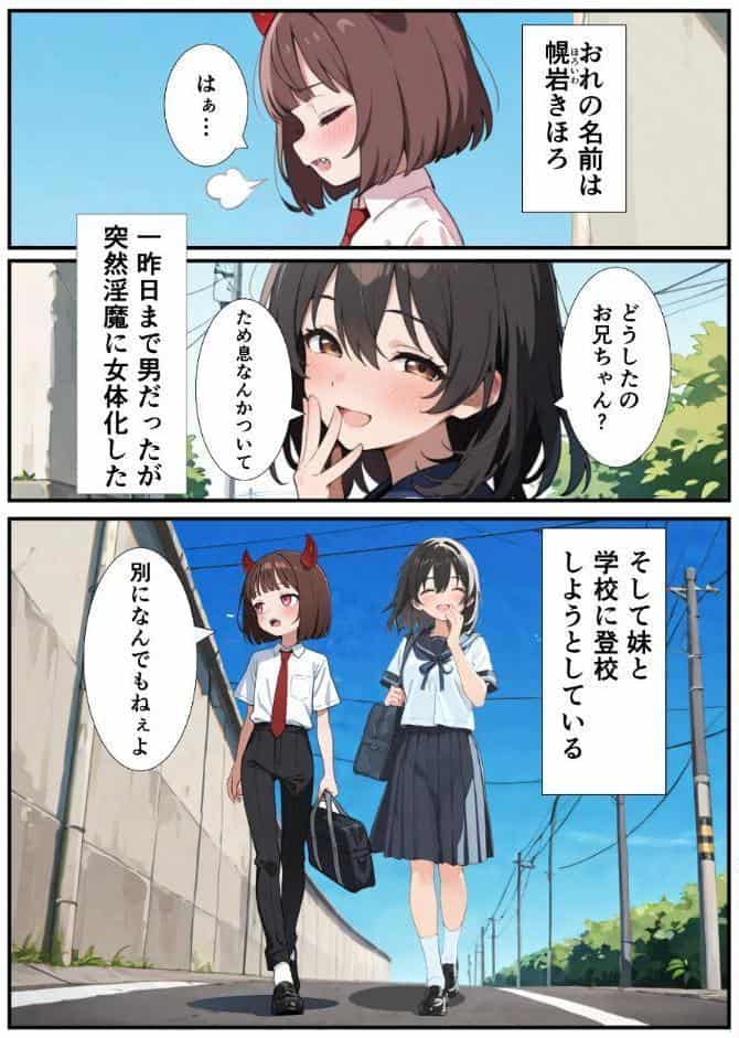 突然淫魔に女体化した俺が学校で初めてセックスする話【モザイク版】