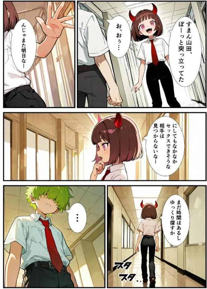 突然淫魔に女体化した俺が学校で初めてセックスする話【モザイク版】