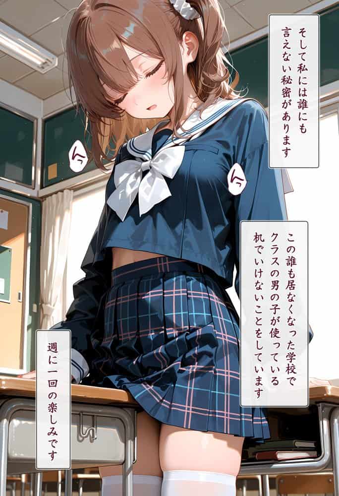 秘密の放課後 誰も居ない教室で自慰行為に耽っていた少女と冴えない教師のお話