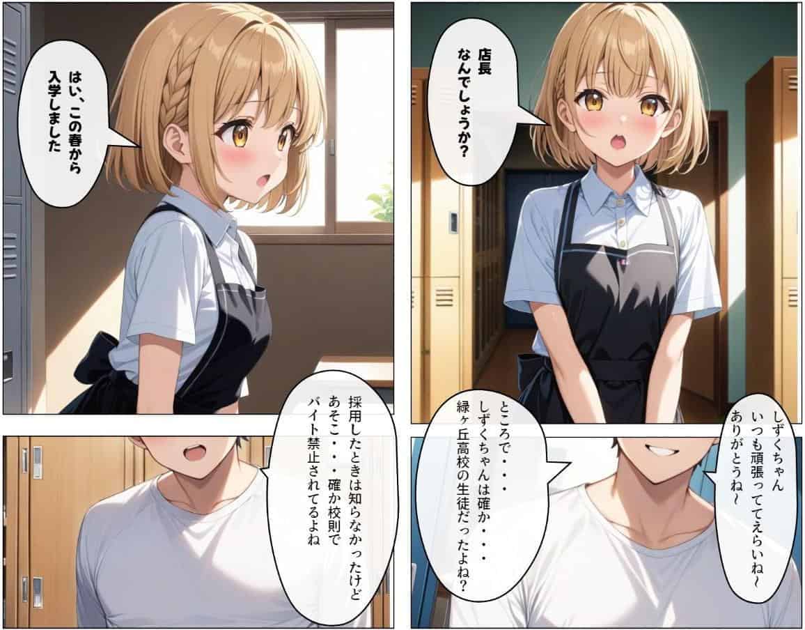 くそキモ店長に弱みを握られ犯●れまっくた金髪ロリJK【モザイク版】