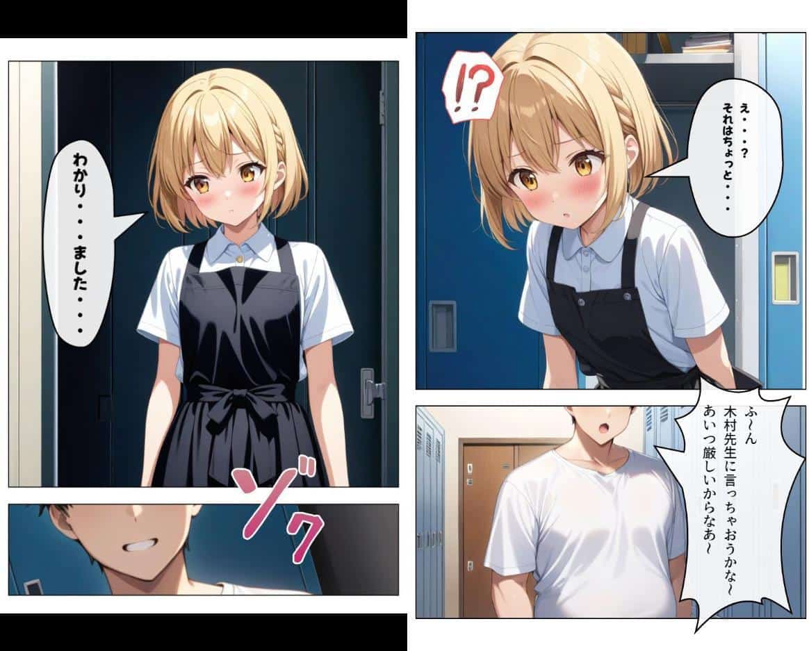 くそキモ店長に弱みを握られ犯●れまっくた金髪ロリJK【モザイク版】