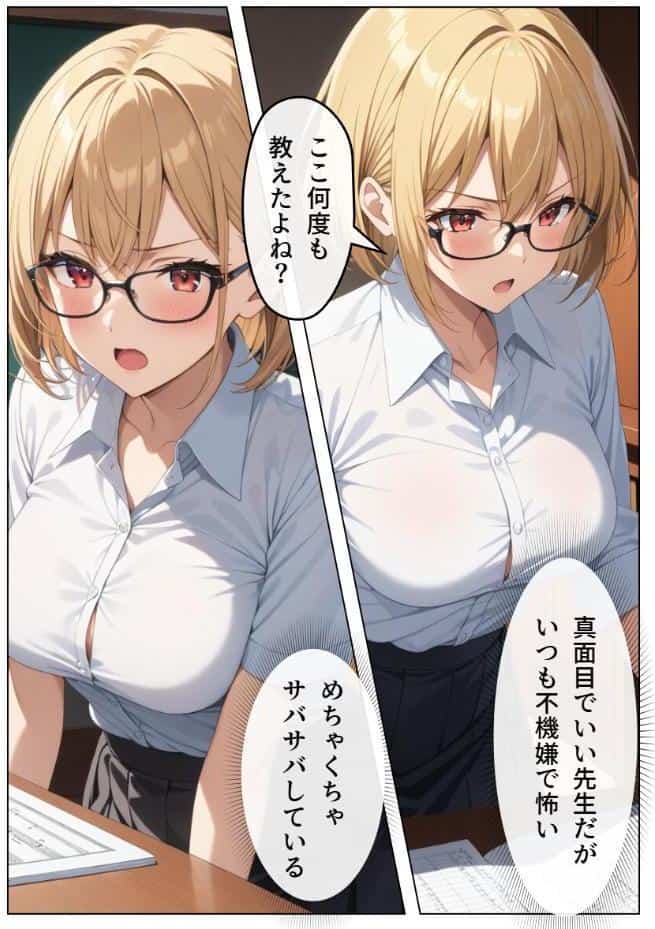 巨乳眼鏡家庭教師 快楽堕ちしたので中出ししてあげた【モザイク版】