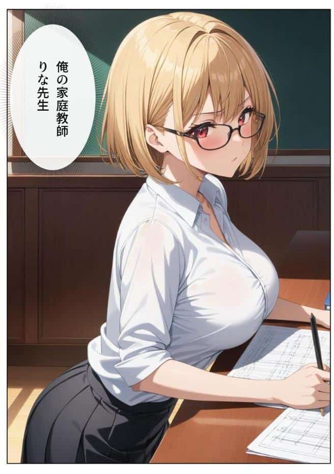 巨乳眼鏡家庭教師 快楽堕ちしたので中出ししてあげた【モザイク版】