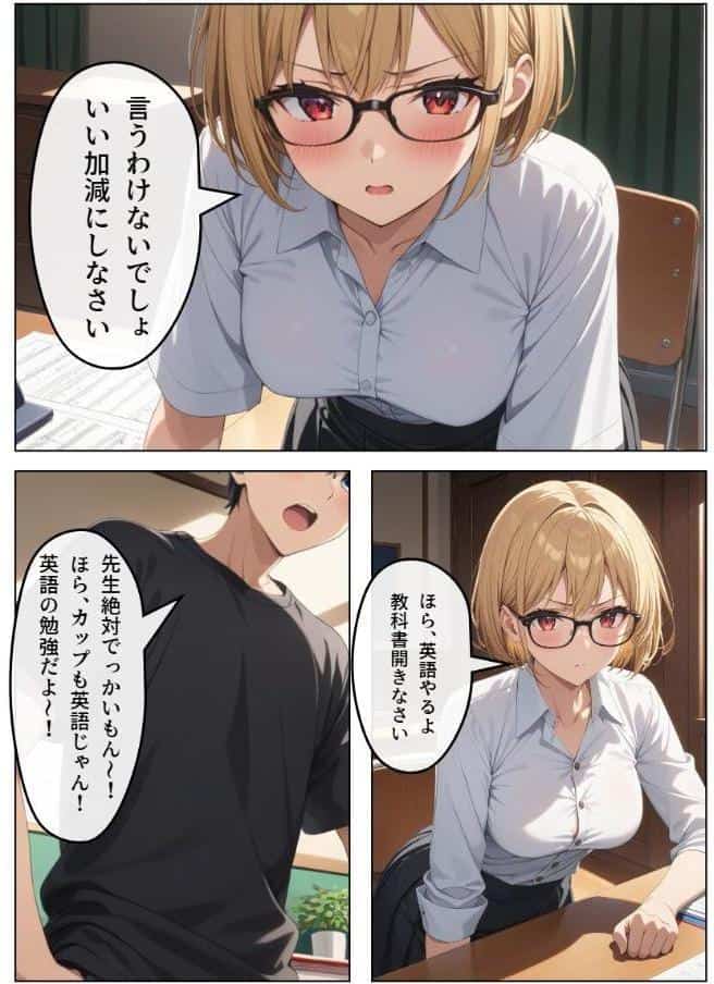 巨乳眼鏡家庭教師 快楽堕ちしたので中出ししてあげた【モザイク版】