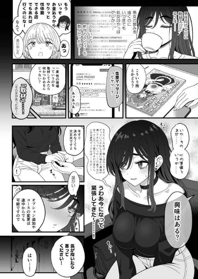 雌射精入門【棒消し修正版】 3 〜三十路エロ同人作家（処女）のお姉さんがはじめての女性専用マッサージ店で取材を忘れて気持ちよくなっちゃう話〜