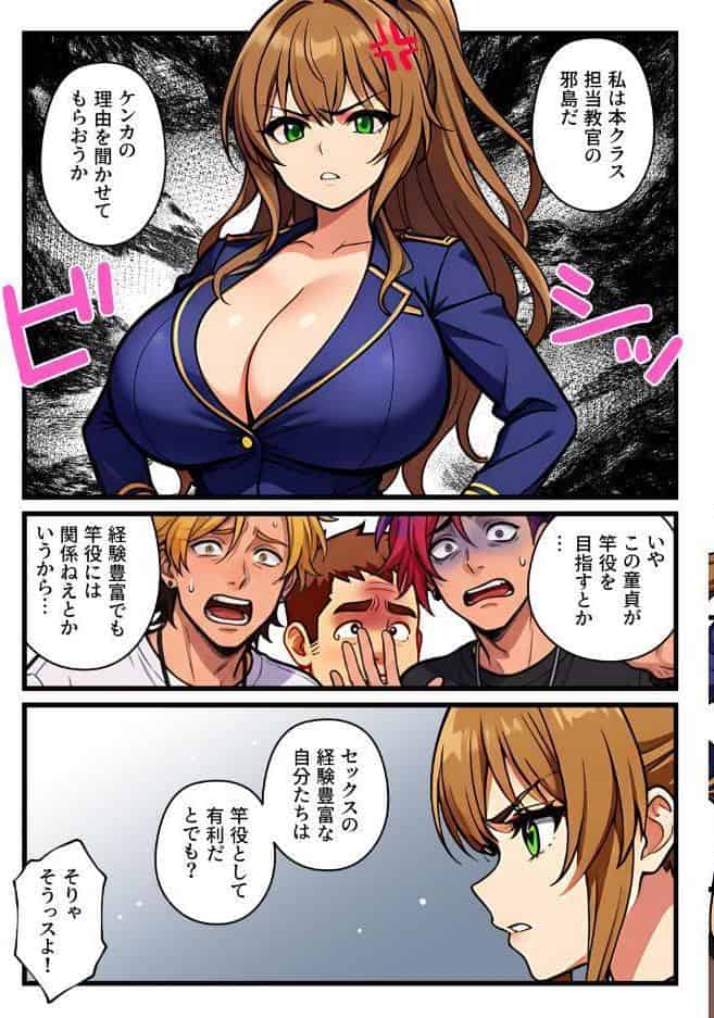 デカチン成上り伝説〜巨乳と〇リの教官たちが俺のデカチンポを奪い合い生ハメセックスする話【棒消し修正版】