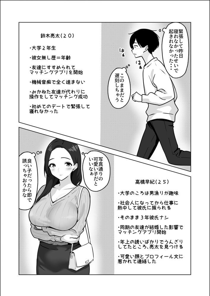 マッチングアプリで出会った年上巨乳OLに遊ばれる話