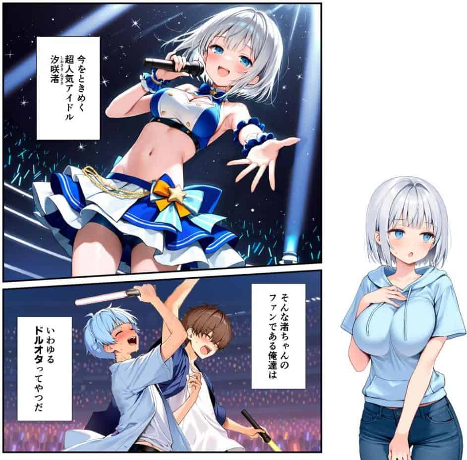 陰キャでドルオタな俺が人気アイドルそっくりに女体化して本人と3Pすることになった モザイク版