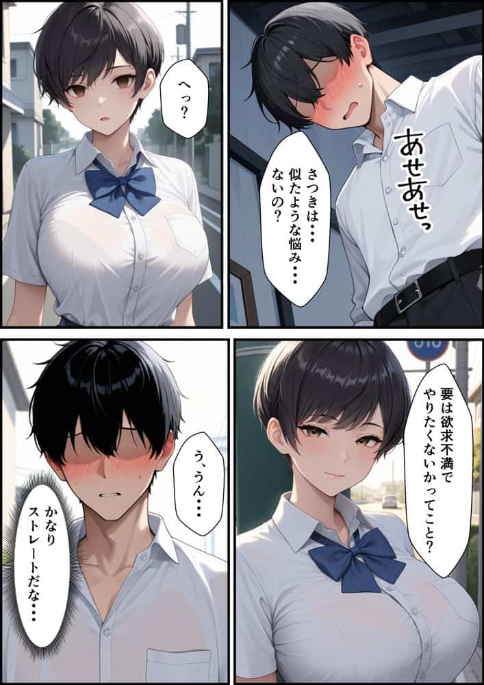 ボーイッシュな爆乳幼馴染が童貞の僕に中出しセックスさせてくれた話