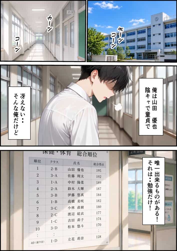 最下位だと卒業出来ない学校で保健体育が出来ないクールギャル  童貞陰キャの巨根チンポを生ハメ絶頂した話