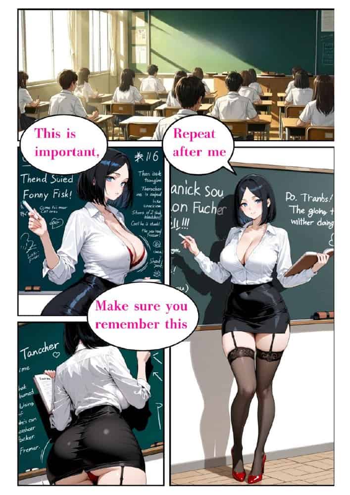 美人教師、淫乱催●術を掛けられて・・・