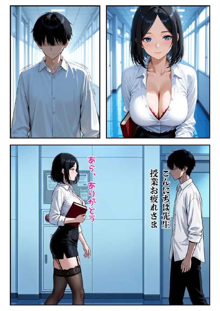 美人教師、淫乱催●術を掛けられて・・・