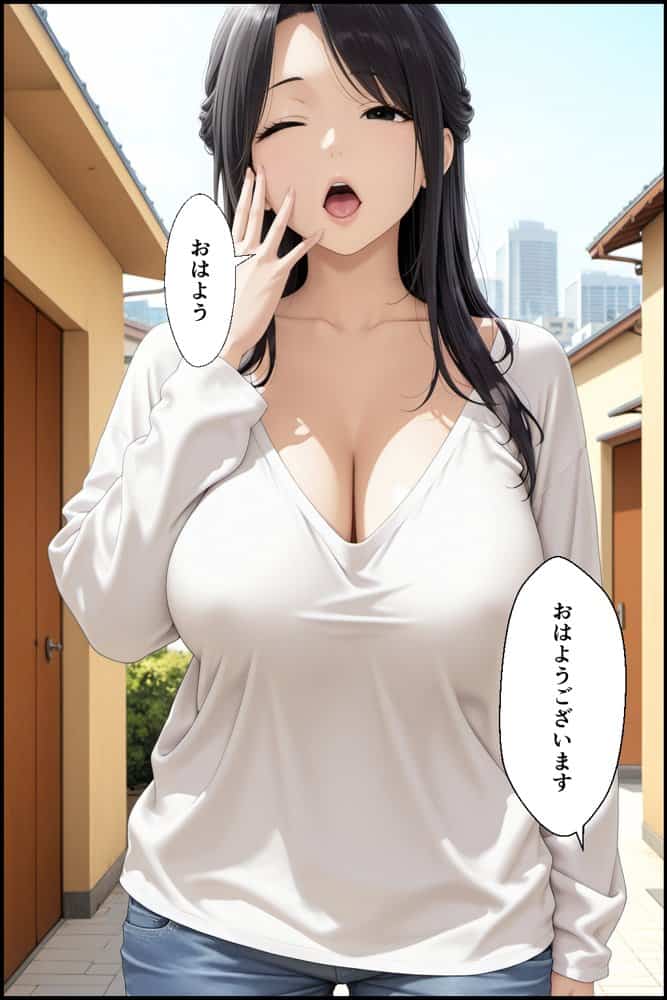 みょーに胸元が緩い隣の人妻とHしてしまった話