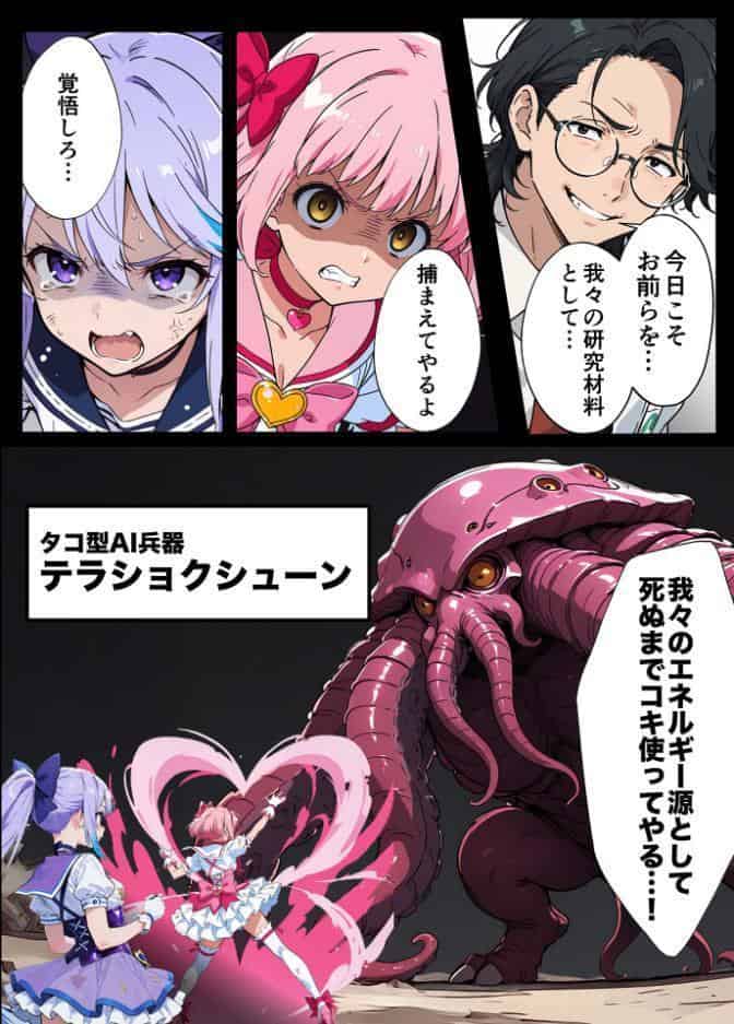 AIが支配する世界で人類を裏切った俺は正義の魔法少女をドスケベ●●する モザイク版