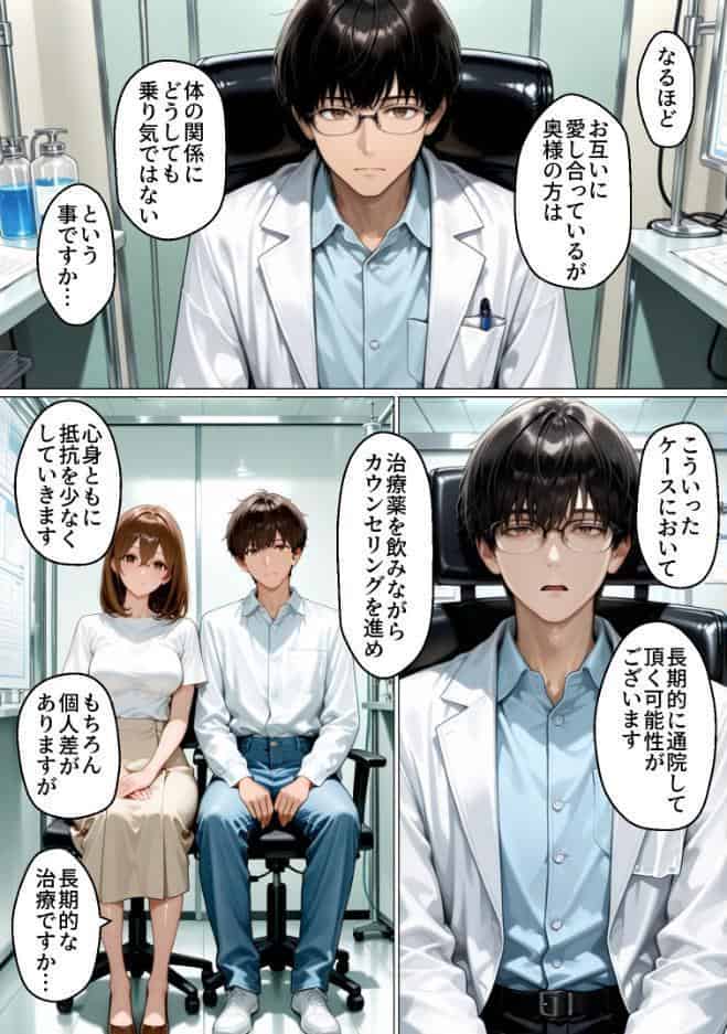 性不感症の妻を治療してもらったらド淫乱になってしまった【棒消し修正版】