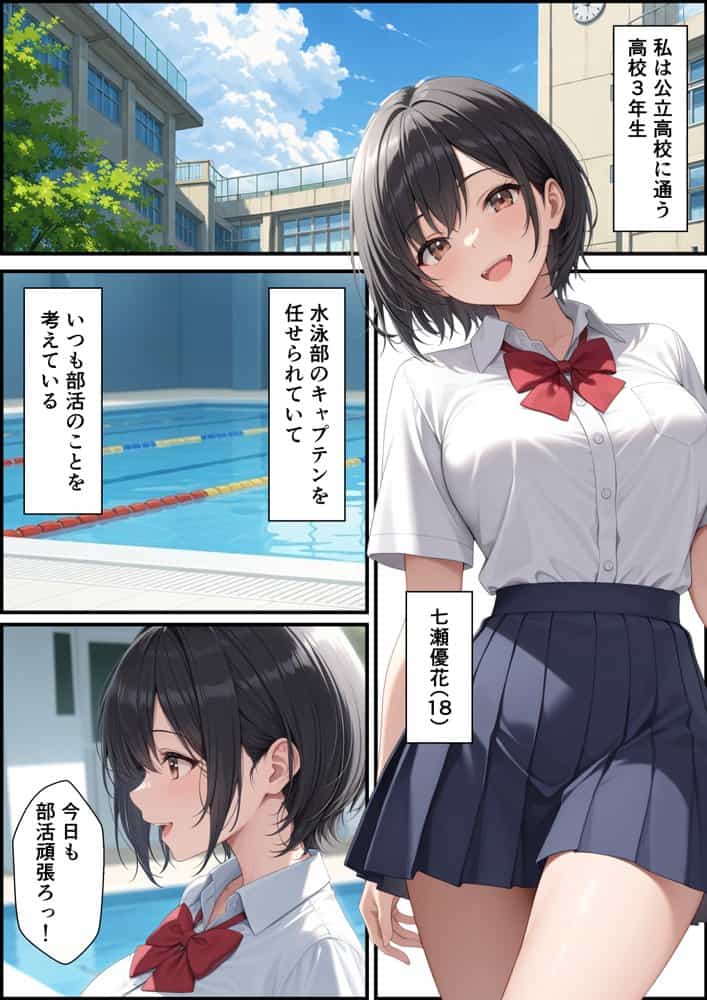 ケガをして落ち込む男子部員が水泳部キャプテンに慰めてもらったら中出しセックスに発展した話