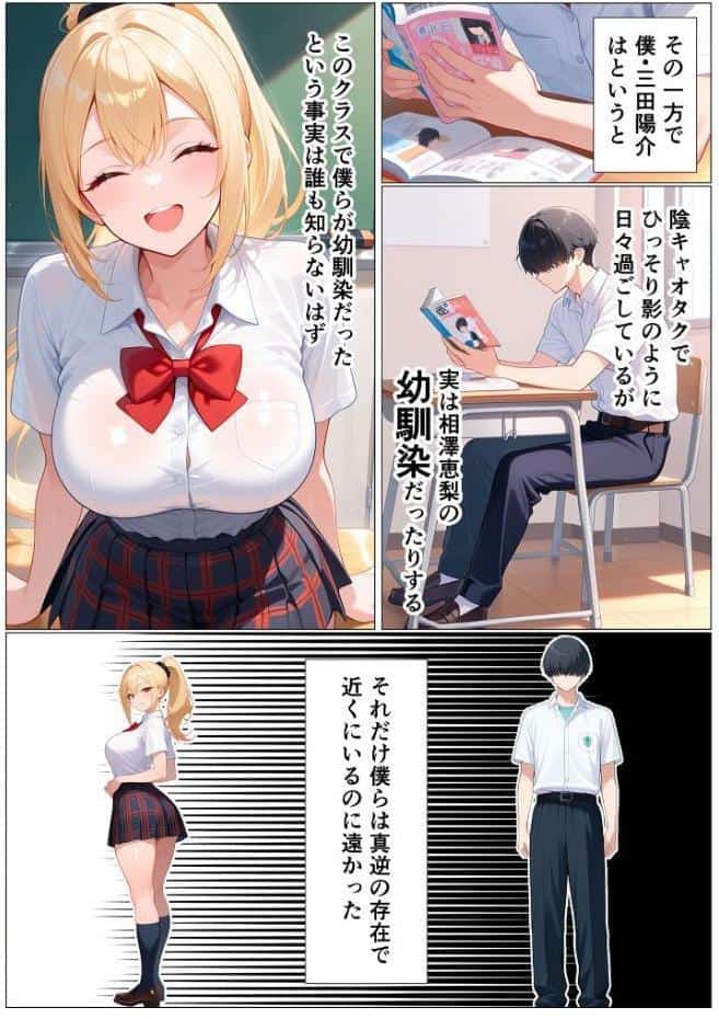 幼馴染の爆乳ギャルが陰キャオタクのデカチ●中毒になった話 モザイク版