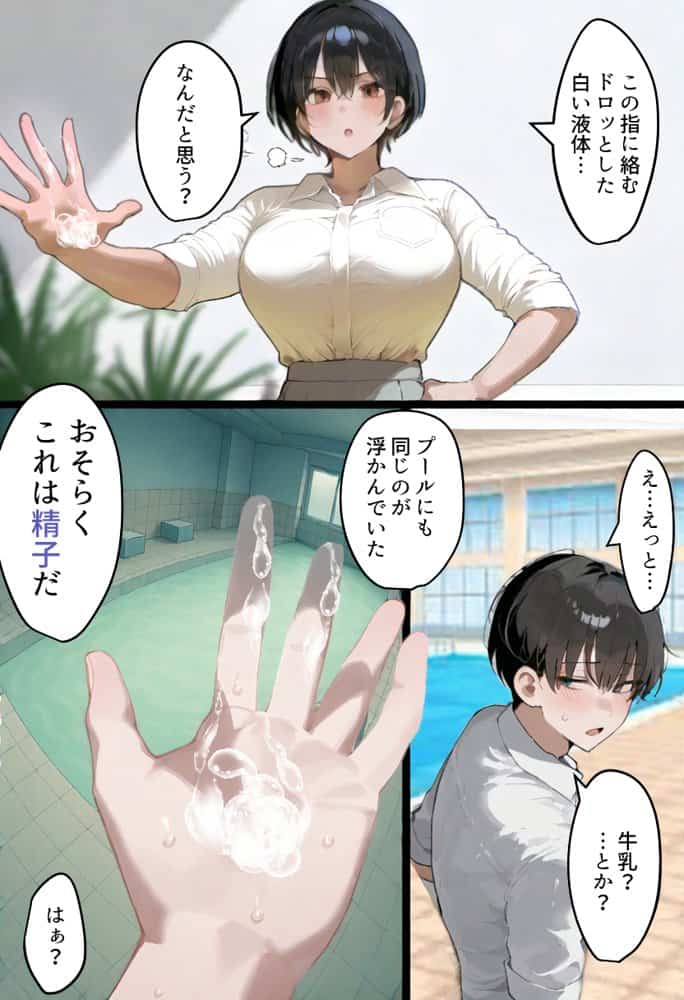 俺の爆乳競泳カノは大会裏で童貞坊主に筆下ろし強要され乳首イキから孕ませSEX漬けにされてた話 【寝取られ精液プール2】