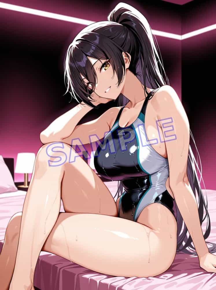 競泳水着のボーイッシュアイドル達がおじさんに種付けされる