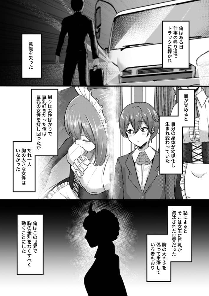 貧乳ユートピアの隠れ巨乳2 〜禁制爆乳バレから始まる王子専属Wメイド種付け教育〜